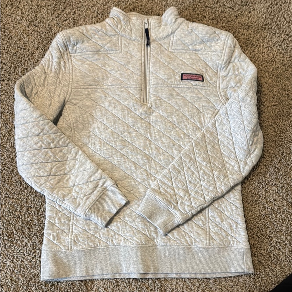 Vineyard vines Light Gray Quilted Shep Shirt